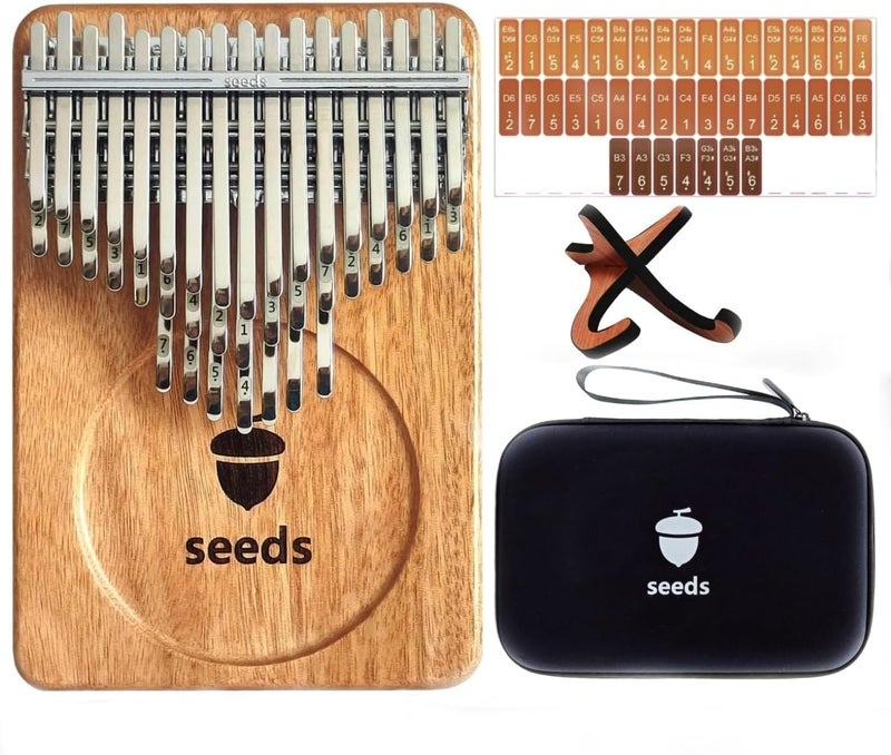 seeds Kalimba Thumb Piano 41 Keys Chromatic C-Tuned Thumb Piano Okoume wood Flat Board ultra-lightweight Portable Mbira Finger Piano(LATEST VERSION) - Image 1